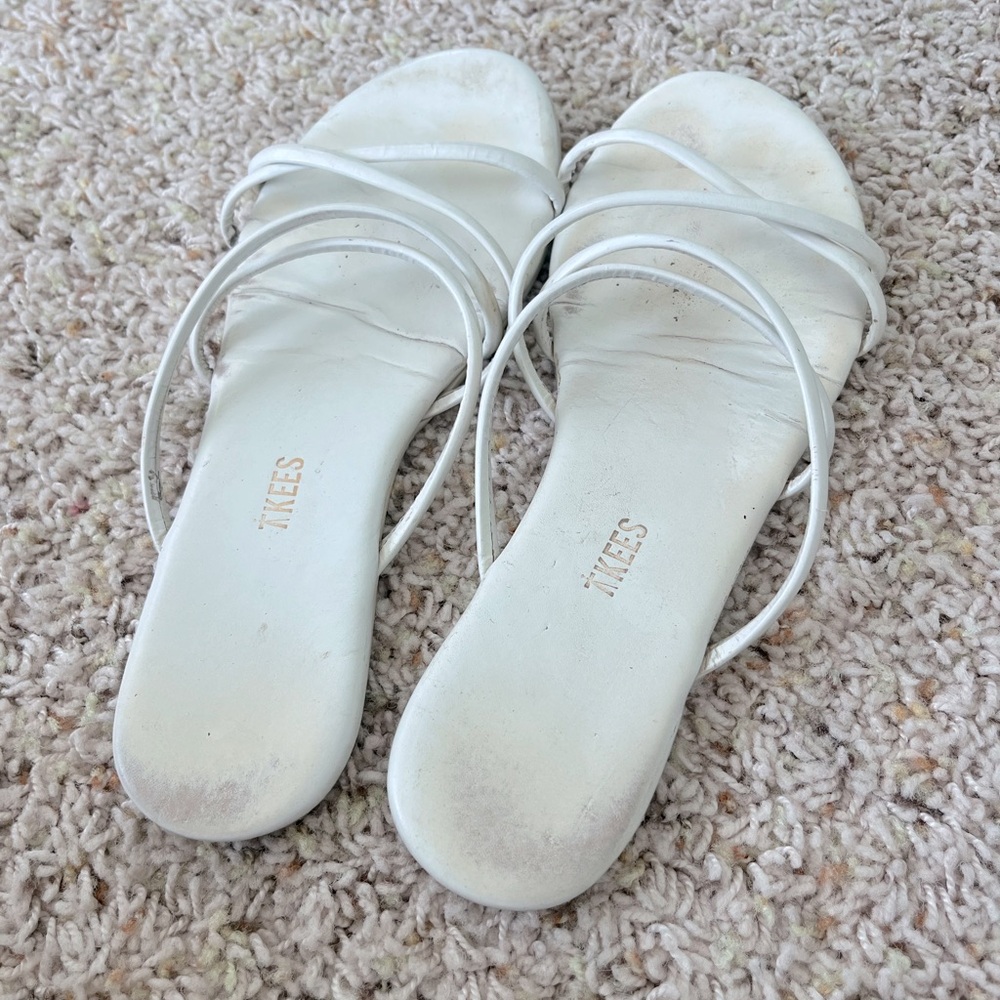 TKEES sandals white size 9